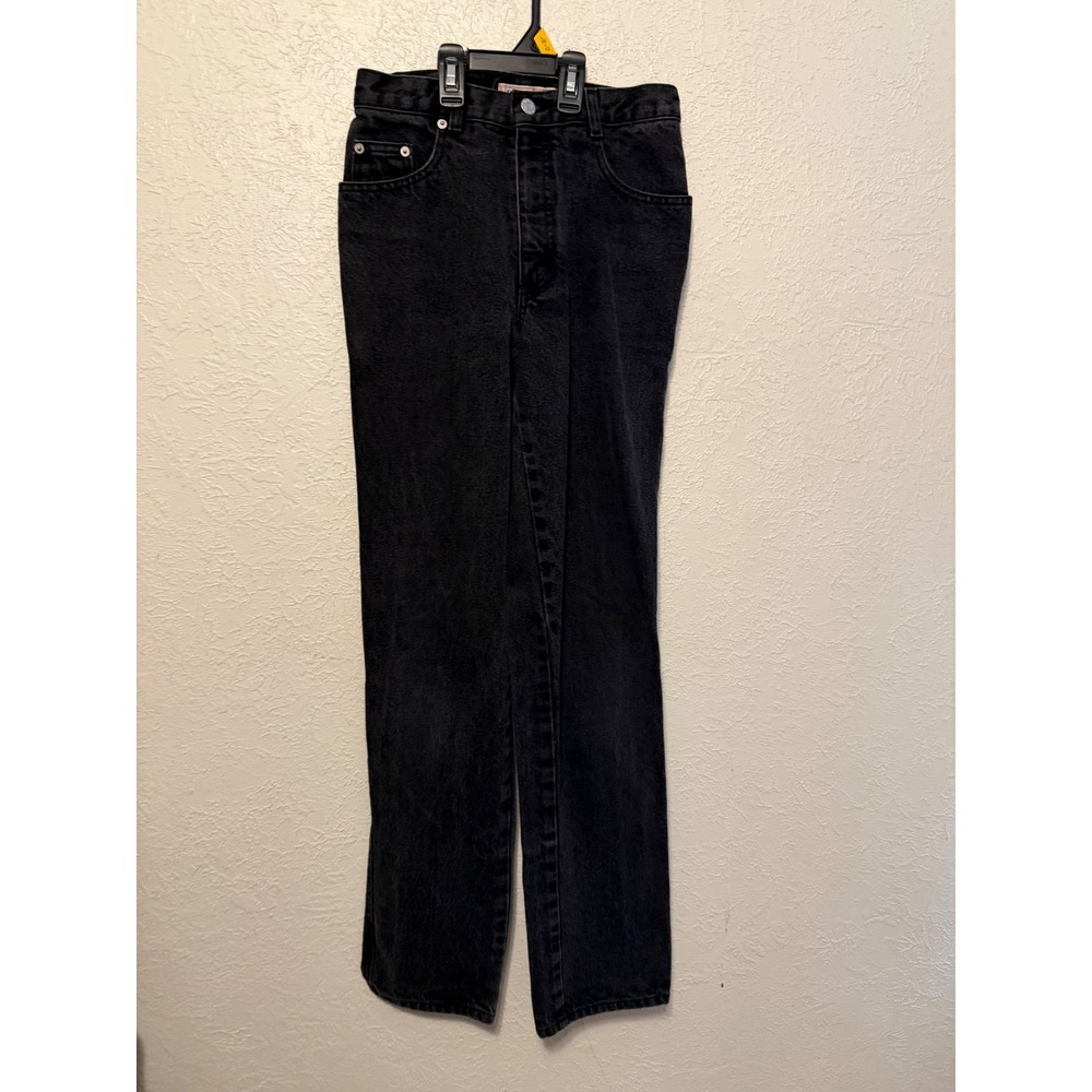 Vintage Guess Jeans Georges Marciano Black Acid Wash Straight Leg Denim 28